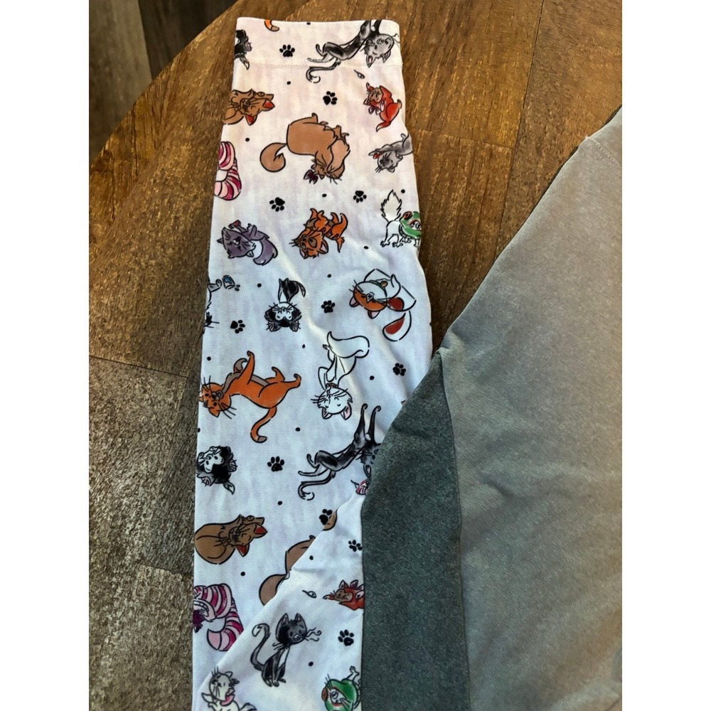 Disney Pants Womens Small White Gray Relaxed Sleepwear Aristocats - Picture 4 of 9